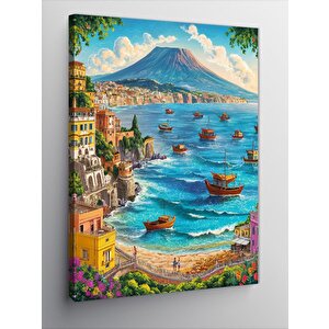 Kanvas Tablo Sahil Kasabası 50x70 cm