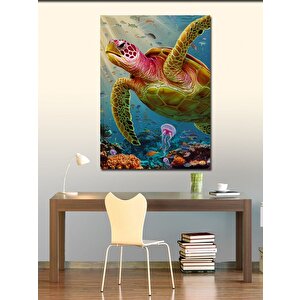 Kanvas Tablo Su Kaplumbağası 70x100 cm