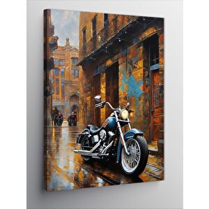 Kanvas Tablo Motosiklet Temalı 100x140 cm