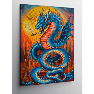 Kanvas Tablo Ejderha 50x70 cm