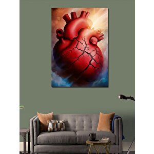 Kanvas Tablo Kırık Kalp 50x70 cm