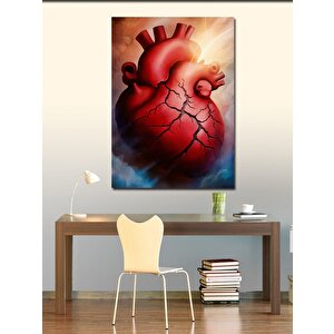 Kanvas Tablo Kırık Kalp 50x70 cm