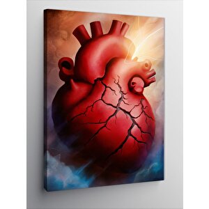 Kanvas Tablo Kırık Kalp 70x100 cm