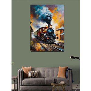 Kanvas Tablo Buharlı Tren 100x140 cm