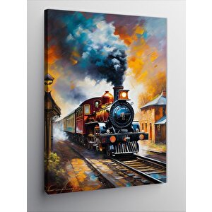 Kanvas Tablo Buharlı Tren 70x100 cm