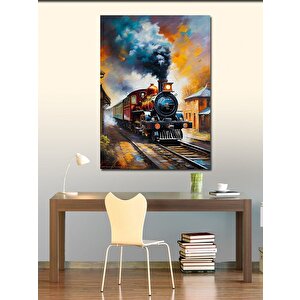 Kanvas Tablo Buharlı Tren 70x100 cm
