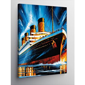 Kanvas Tablo Pastel Titanic Çizimi 50x70 cm
