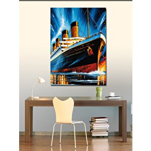 Kanvas Tablo Pastel Titanic Çizimi 50x70 cm
