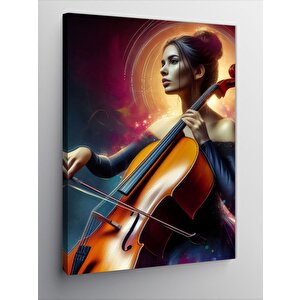 Kanvas Tablo Violensel Çalan Kız 50x70 cm
