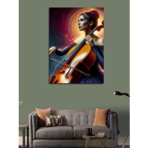 Kanvas Tablo Violensel Çalan Kız 50x70 cm