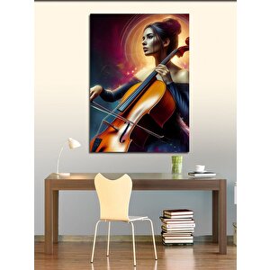 Kanvas Tablo Violensel Çalan Kız 50x70 cm