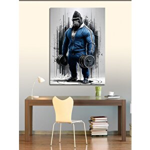 Kanvas Tablo Vücut Çalışan Goril 70x100 cm