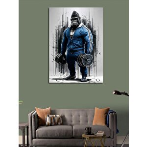 Kanvas Tablo Vücut Çalışan Goril 50x70 cm