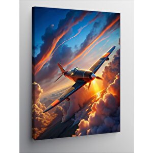 Kanvas Tablo Akrobası Uçağı 70x100 cm