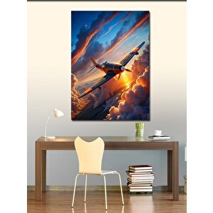 Kanvas Tablo Akrobası Uçağı 70x100 cm
