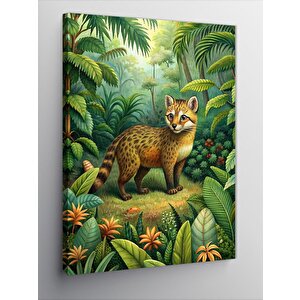 Kanvas Tablo Ormanda Yavru Leopar 50x70 cm