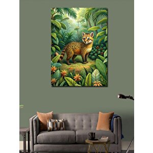 Kanvas Tablo Ormanda Yavru Leopar 50x70 cm