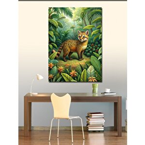 Kanvas Tablo Ormanda Yavru Leopar 50x70 cm