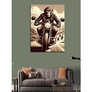 Kanvas Tablo Maymun Charlie Yollarda 50x70 cm