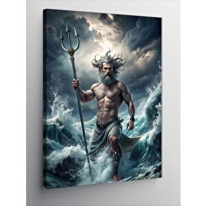 Kanvas Tablo Yunan Tanrısı Poseidon 50x70 cm