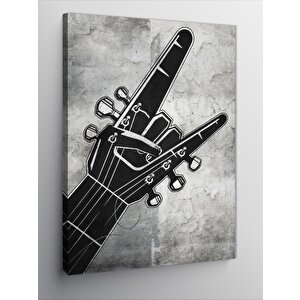 Kanvas Tablo Rock Ve Gitar Sapı 100x140 cm