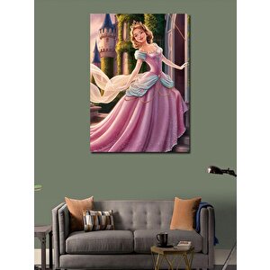 Kanvas Tablo Pembe Kıyafetli Prenses 70x100 cm