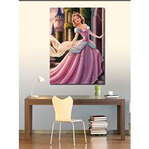 Kanvas Tablo Pembe Kıyafetli Prenses 50x70 cm