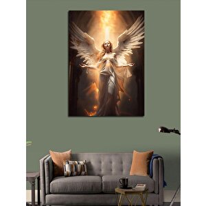 Kanvas Tablo Beyaz Kanatlı Melek 100x140 cm