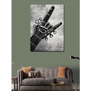 Kanvas Tablo Rock Ve Gitar Sapı