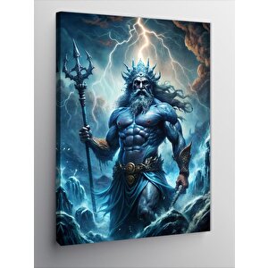 Kanvas Tablo Poseidon Yunan Tanrısı 100x140 cm