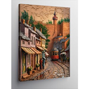 Kanvas Tablo Tramvay Yolu Ve Eskişehir 70x100 cm