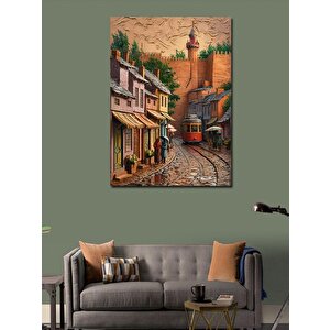 Kanvas Tablo Tramvay Yolu Ve Eskişehir 70x100 cm