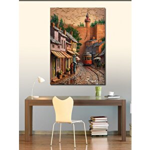 Kanvas Tablo Tramvay Yolu Ve Eskişehir 70x100 cm