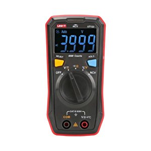 Ut-123 Mini Dijital Multimetre Ac Dc Gerilim Metre Direnci (ohm) Temperatue Ncv'deki/süreklilik Testi/ebtn Renkli Ekran ;uni-t
