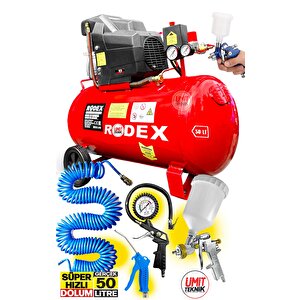 En Çok Tercih Edilen Bakır Sargıı 50litre 2hp 8bar hava Kompresörü Yüksek Kalite 6 Parça Havalı Set