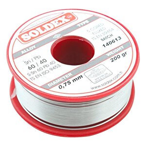 Soldex 0.75mm 200 Gram İnce Lehi̇m Sn60 Pb40