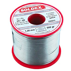 Soldex 1.2mm 500 Gram Kalin Lehi̇m Sn60 Pb40