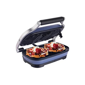 Vintage Waffle Makinesi Double Mavi T62w