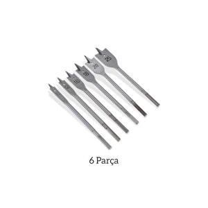 ( 6 Parça ) Yaprak Ahşap Delme Oyma Matkap Uç Seti 10mm - 12mm - 16mm - 18mm - 20mm - 25mm