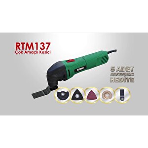 Rtrmax Rtm137 Çok Amaçlı Kesici Raspalama Çantalı 5 Aksesuarlı