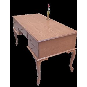 Çalışma Masa 90017 St Klasik Model Kayın Aslan Ayak Ve Kaplam Tabla 5çek El Yapım