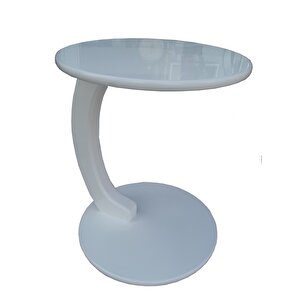 Ufo C 12624 St Sehpa Mdf Parlak Beyaz Altı Tekerlek Kanepede Oturarak Çalışma El Yapım