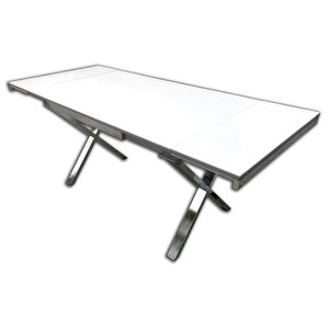 Masa 12633 X Ayak Metal Nikelaj Dikdörtgen Kelebek Yan Açılır Glosspan El Yapım