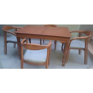 Masa 90007 Klasik Sandalye Yılan Tk Model Kayın Aslan Ayak Parlak Ceviz El Yapım
