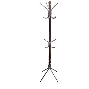Askılık Ahşap 12373 Metal Model Parlak Ceviz Lake Boya Demonte Sağlam Şık El Yapı