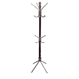 Askılık Ahşap 12373 Metal Model Parlak Ceviz Lake Boya Demonte Sağlam Şık El Yapı