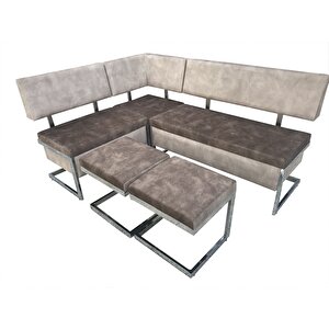 Köşe 12439 Takım Mutfak C Loca Model Metal Nikelaj Kaliteli Kumaş Döşem El Yapım