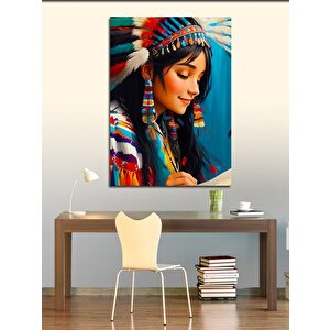Kanvas Tablo Kızılderili Kız 50x70 cm