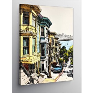 Kanvas Tablo Eski Sanfransisko Sokakları 100x140 cm