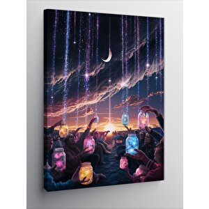 Kanvas Tablo Yıldız Tozu Ve İnsanlar 70x100 cm